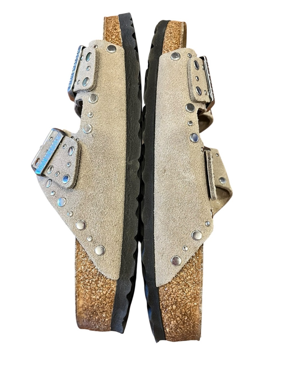 BIRKENSTOCK Taupe Arizona Rivet Sandals - Picture 6 of 8